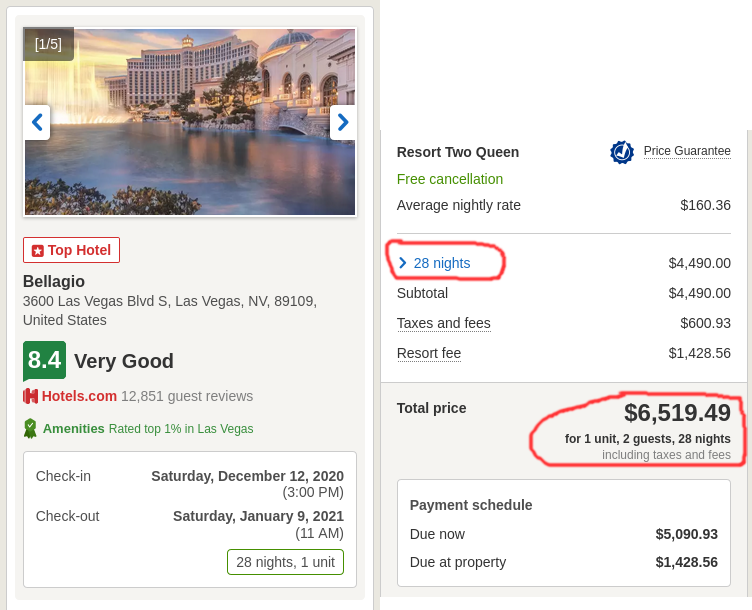 $1,549 for the whole trip---including the $649 I am to send---might actually be a bargain!